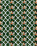 Emerald Green Floral Lattice Rug