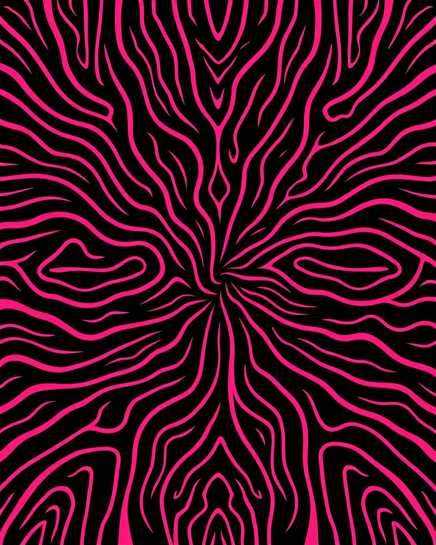 Shocking Pink Zebra Swirl Rug