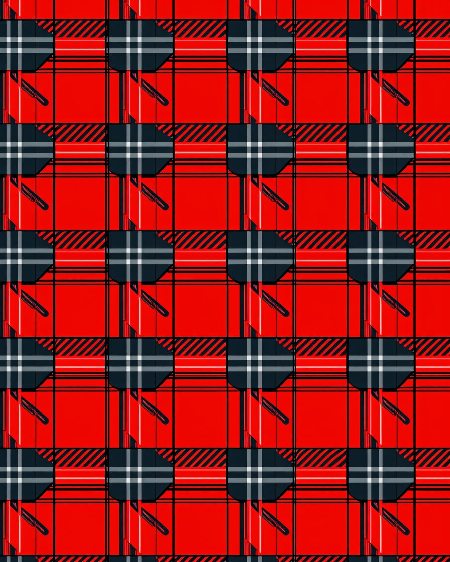 Red Tartan Plaid Checkered Rug