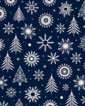 Snowflake Pine Forest Navy Rug