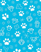 White Paw Prints Kite Stars Background Rug