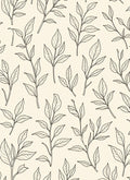 Cream Botanical Branch Outline Rug