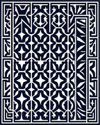 Navy White Geometric Anchor Medallion Rug