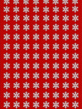 Classic White Snowflake Red Background Rug