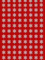 Classic White Snowflake Red Background Rug