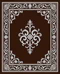 Rich Brown White Ornate Medallion Rug