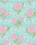 Pastel Pink Flower Swirl Cream Rug