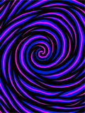 Vibrant Neon Swirl Spiral Rug