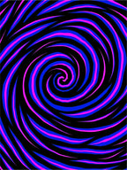 Vibrant Neon Swirl Spiral Rug