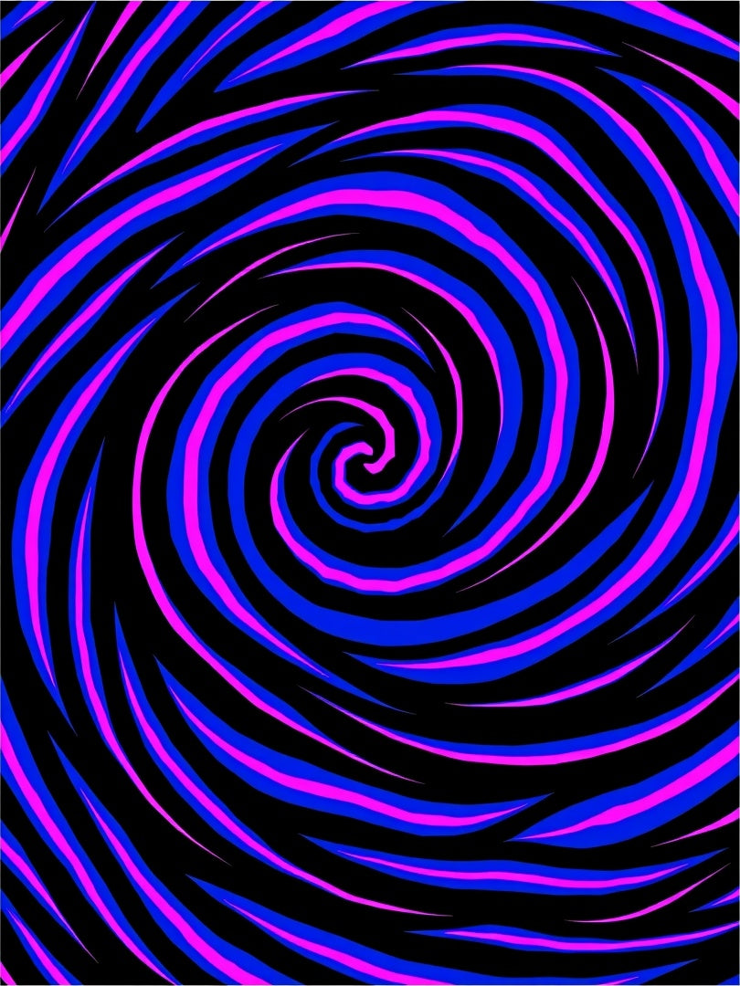 Vibrant Neon Swirl Spiral Rug