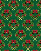 Christmas Wreath Red Festive Garland Rug