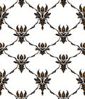 Ornate Black Gold Damask Trellis Rug