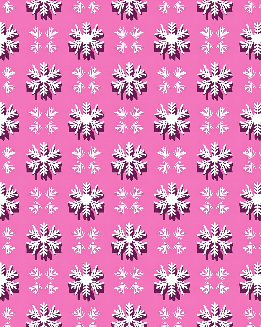 Pink Snowflake Medallion Repeat Rug