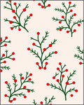 Festive Green Berry Garland Rug