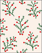Festive Green Berry Garland Rug