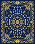 Ornate Navy Gold Mandala Rug