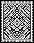 Geometric Black White Maze Rug