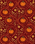 Autumn Pumpkin Vine Floral Arrangement Rug