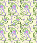 Pastel Floral Vine Swirl Rug