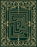 Emerald Green Golden Maze Border Rug