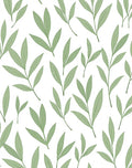 Soft Sage Green Botanical Branches Rug