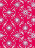 Vibrant Pink Starburst Scroll Medallion Rug