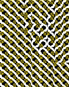 Diagonal Yellow Geometric Abstract Rug