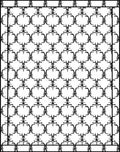 Abstract Black White Linked Shape Rug