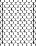 Abstract Black White Linked Shape Rug