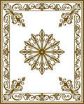 Brown Ornamental Floral Medallion Rug