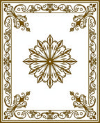 Brown Ornamental Floral Medallion Rug