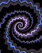 Luminous Purple Electric Spiral Rug