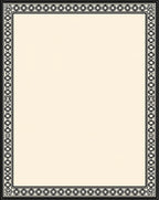 Black Cream Geometric Border Rug
