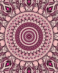 Plum Pink Medallion Mandala Rug
