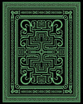 Neon Green Geometric Maze Rug