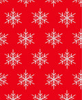 Classic White Snowflake Red Holiday Rug