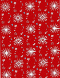 Vibrant Red Floral Burst Rug