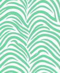 Mint Green Tropical Leaf Stripes Rug