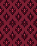 Crimson Damask Medallion Repetitive Design Rug