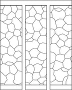 Mosaic White Irregular Cells Rug