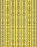 Yellow Black Tribal Stripe Collection Rug