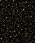 Black Gold Geometric Starburst Medallion Rug