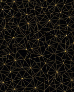 Black Gold Geometric Starburst Medallion Rug