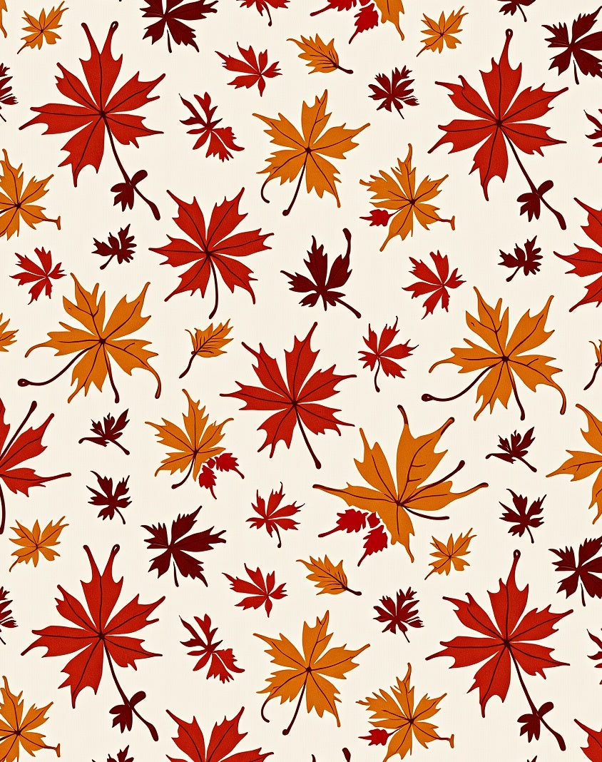 Autumn Falling Maple Leaf Scatter Rug