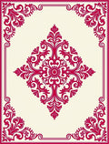 Crimson Baroque Inlay Medallion Rug