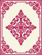 Crimson Baroque Inlay Medallion Rug