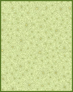Light Green Daisy Garden Whimsical Rug