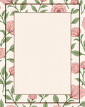 Vintage Pink Peony Floral Vine Rug