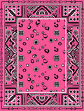 Hot Pink Abstract Heart Scattered Rug