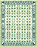 Pale Green White Celtic Knot Rug
